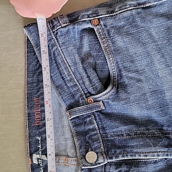 Size 33 7 for All Mankind Jeans Bootcut 28" Inseam - Picture 8 of 8